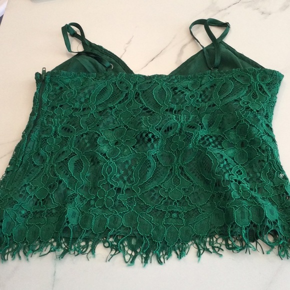 Xhilaration green lace crop top, small. - Picture 5 of 5
